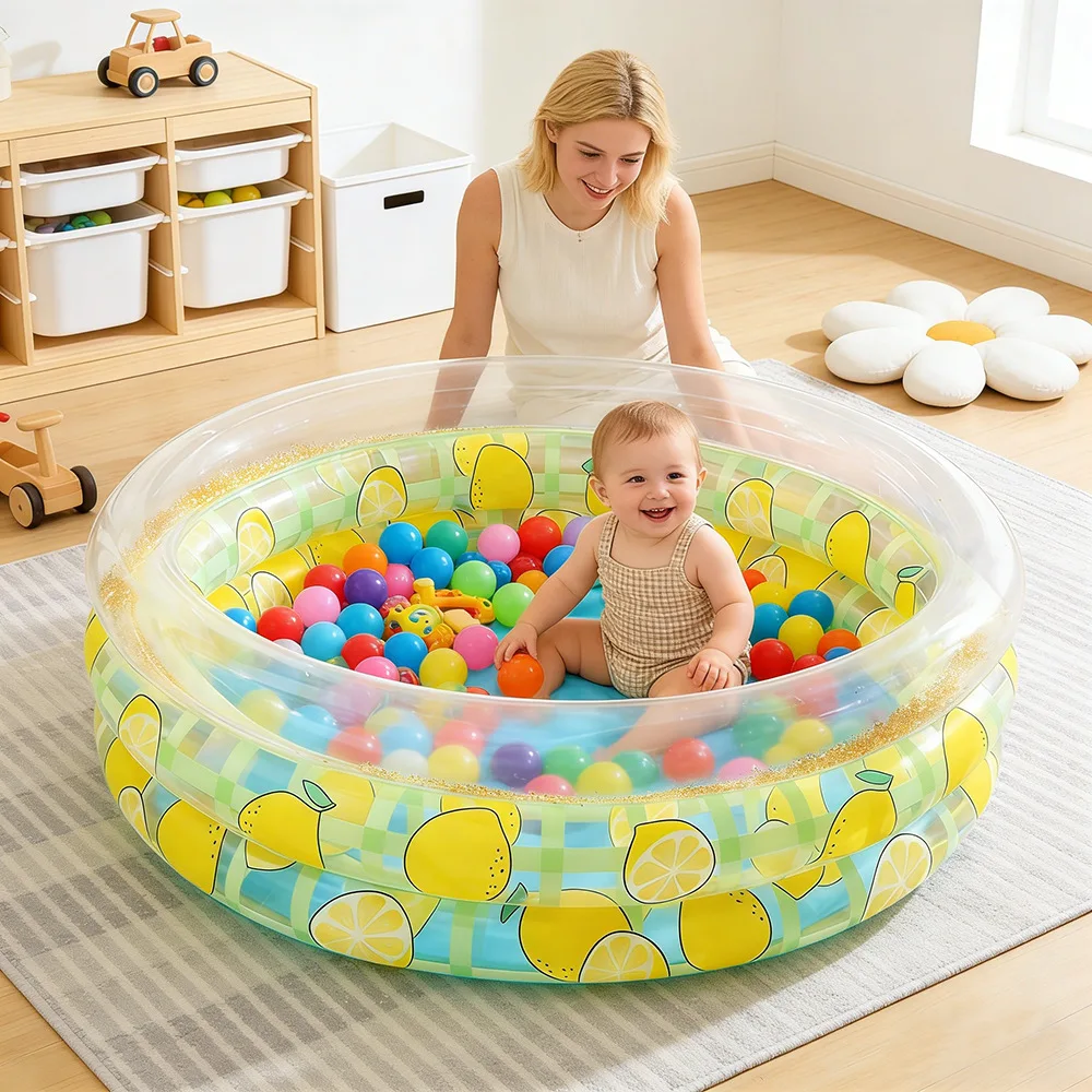 Verdickter aufblasbarer Familien-Swimmingpool für Badewanne und Garten ﻿ Wasserspielzeug für drinnen oder draußen geeignet Image