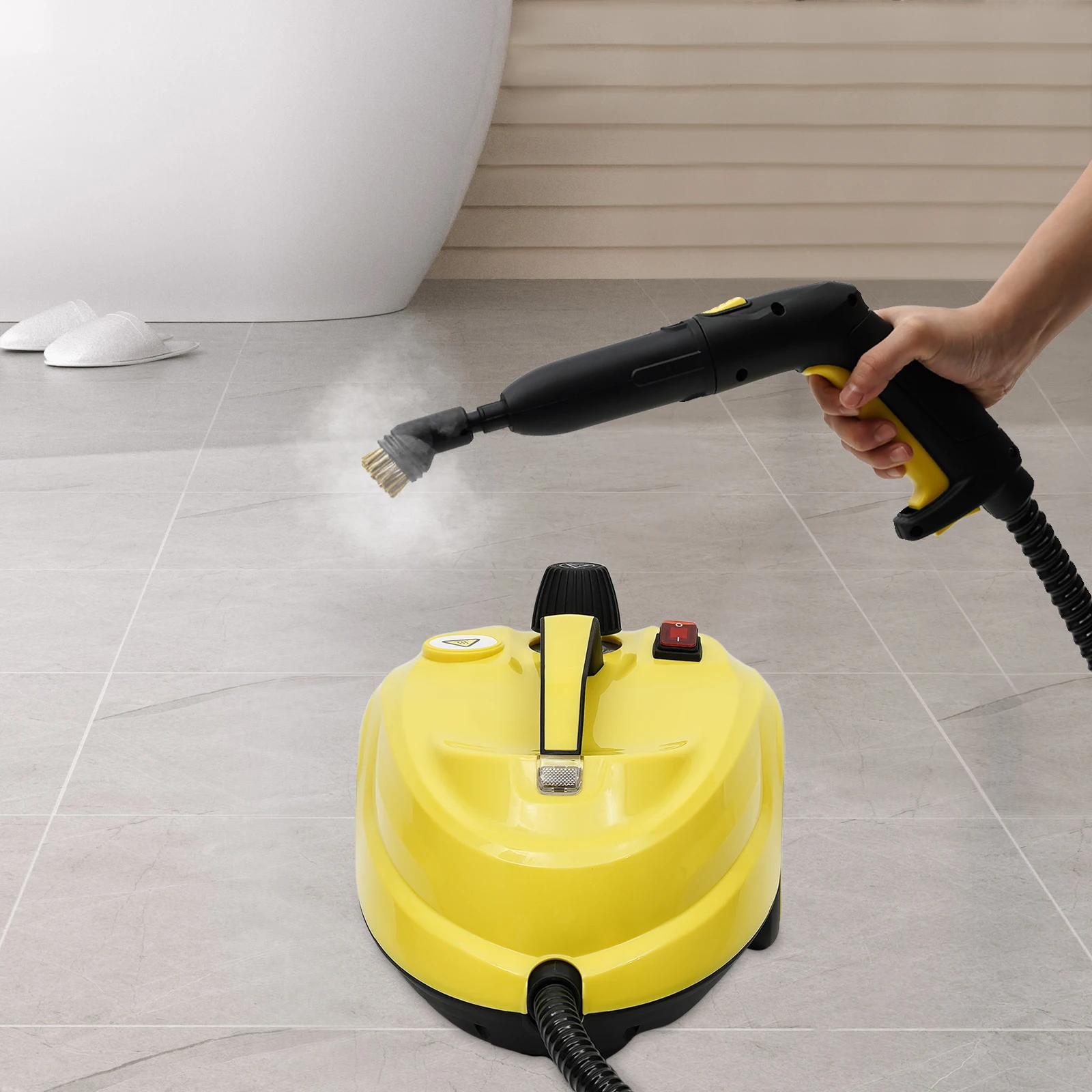 2000-W-All-in-One-Dampfreinigungssystem für den Haushalt, 1,8 l Hochdruck-Dampfdesinfektionsset für mehrere Oberflächen mit 9,84 Fuß langem Kabel Image