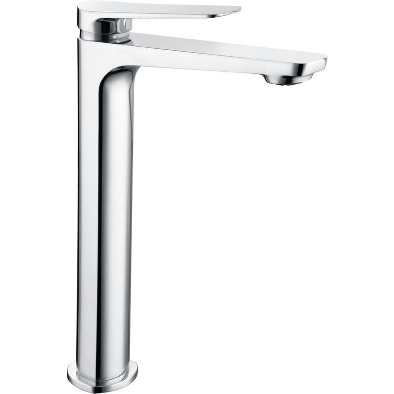 Mice Collection - Rubinetto Lavabo Monocomando Con Bocca Alta In Ottone - Rubinetto Lavabo Bocca Lunga Adatto Per Acqua Calda/fredda Colore Cromo