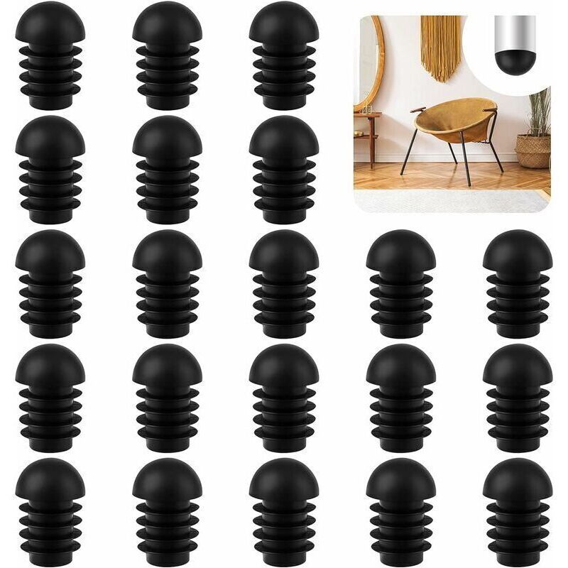 Choyclit 50 Pezzi Tappi Per Gambe Di Sedie Tappi Terminali Rotondi Tappo Per Tubi Di Sedie Protezione Per Gambe Di Sedie Tappo Per Gambe Di Sedie Con Ingresso Rotondo Per Proteggere I Mobili (19 Mm)