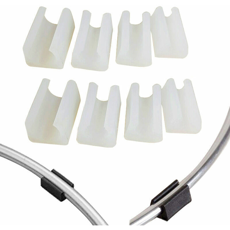 Cuscinetto Per Gambe Di Sedia, Tappo Terminale Per Tubo Tondo, Per Tavolo, Poltrona, Piedino Per Mobili, Forma A U, Plastica Bianca, Diametro 14 Mm, 20 Pezzi