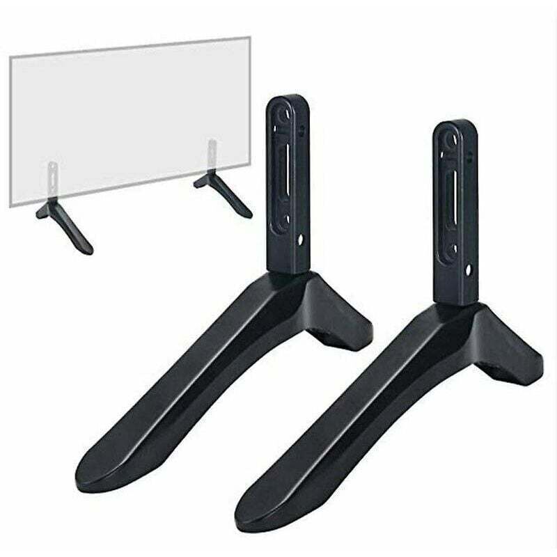 Staffa Base Universale Per Supporto Tv Per Tv Lcd Vizio Sony Da 32-65 Pollici, Non Per Tv Lg, Supporto Tv Nero, Supporto Da Tavolo, 2 Pezzi