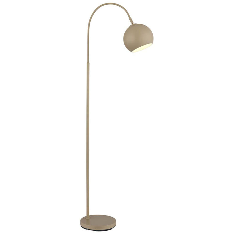 Globo Lighting - Lampada Da Terra Lampada Da Terra Ad Arco Lampada Da Terra Ad Arco Color Sabbia Soggiorno, Metallo, 1x Attacco E27, Lxlxh 46x25x150 Cm