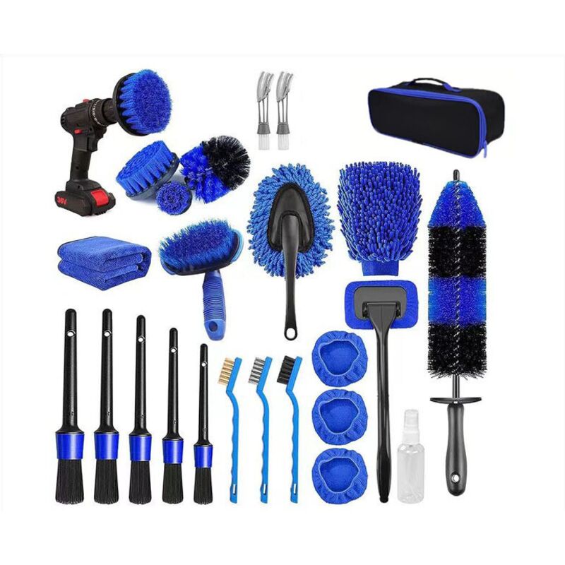 Set Di 26 Spazzole Per La Pulizia Dell'auto, Spazzola Per La Cura Dell'auto, Kit Per La Cura Dell'auto, Kit Di Spazzole Per La Pulizia Degli Interni E Degli Esterni Dell'auto, Spazzola Per L - Lablanc