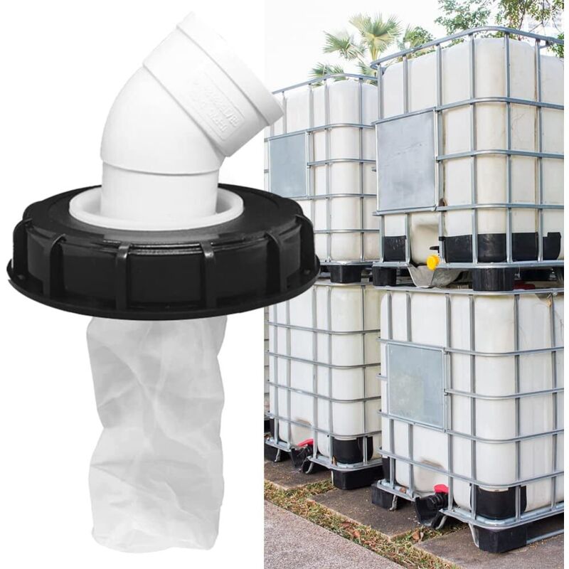 Houhence - Coperchio Per Serbatoio Ibc A 45° Con Filtro In Nylon Lavabile Per Serbatoio Di Acqua Piovana Ibc Da 1000 Litri, Filtro Per Coperchio Ibc, Accessori Per Serbatoio Ibc, Filtro Per Acqua Piovana In Nylo