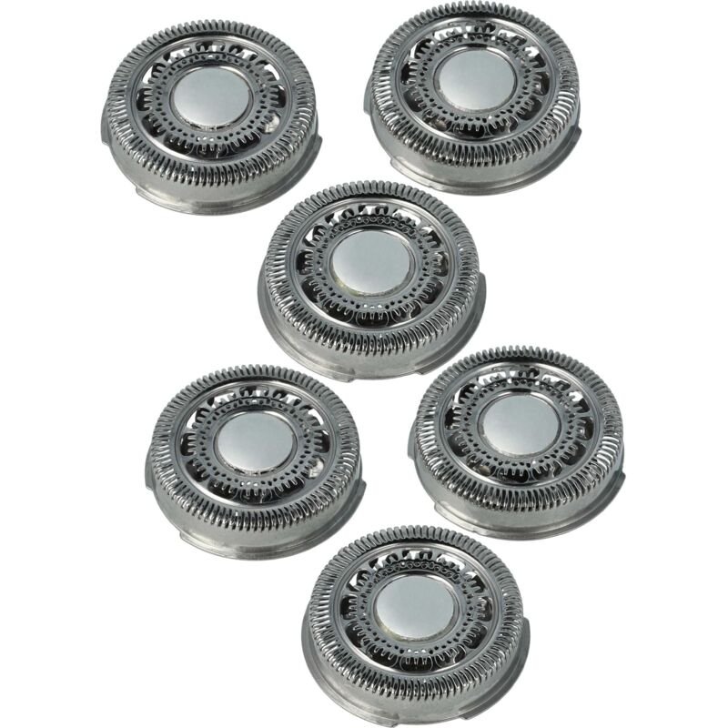 Vhbw 6x Testina Di Ricambio Compatibile Con Philips S7510, S7520, S7530, S7550, S7000, S7310, S7320, S7370 Rasoio Elettrico - Sostituisce Sh70, Sh70/60, Sh90, Sh90/60