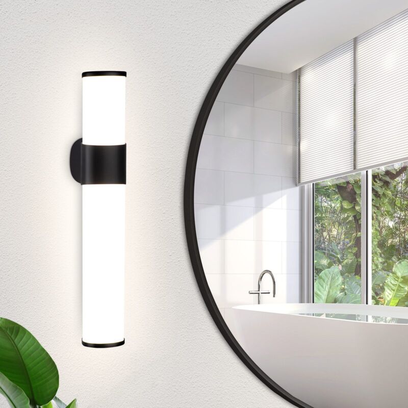Lampada Da Specchio Per Bagno A Led - Lampada Da Parete Per Bagno Nera Da 6 W 30 Cm Ip44 Lampada Da Bagno Impermeabile Lampada Da Bagno Moderna Bianco Neutro 4000 K Montaggio A Parete - Gbly
