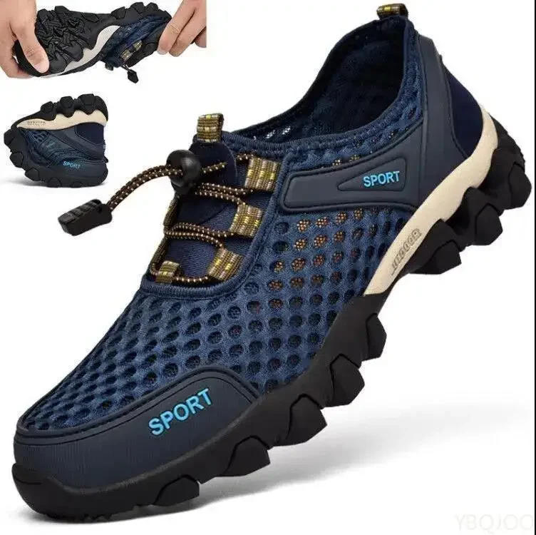 Sommerliche, atmungsaktive Wasserschuhe für Herren, Sport- und Freizeitschuhe, Laufschuhe im Trend, flache Bergsteiger-Sportschuhe