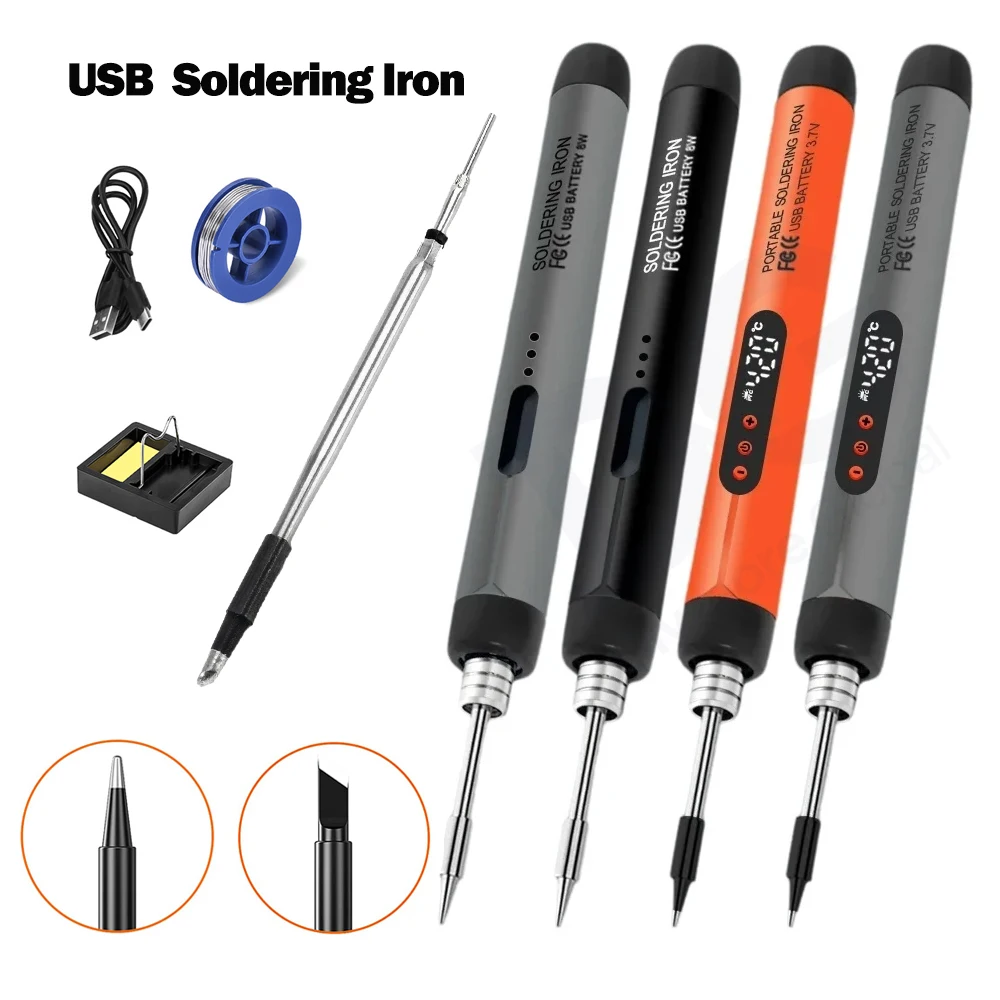 USB Drahtlose Elektrische Lötkolben C200S Austauschbare Lötkolben Tipps Typ-C 5V 8W Schnelle Lade Tragbare reparatur Schweißen Werkzeuge Image