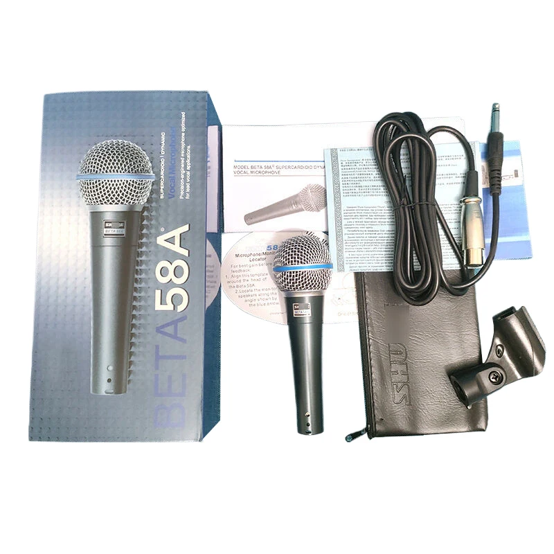 Beta 58a Supernieren-Dynamik mikrofon für Bühnen gesang Profession elles Kabel mikrofon für Karaoke-Bbox-Gesangs aufnahmen Image