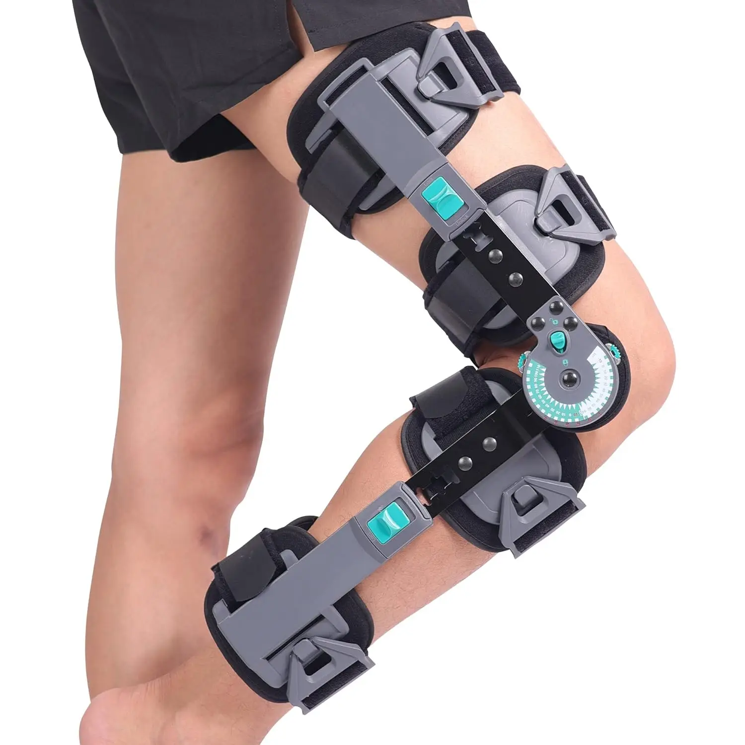 Klappbare Kniestütze, Post-Op-ROM-verstellbare Wiederherstellungsunterstützung für ACL, MCL, PCL-Verletzung, orthopädischer Schutz-Wegfahrsperre-Stabilisator Image