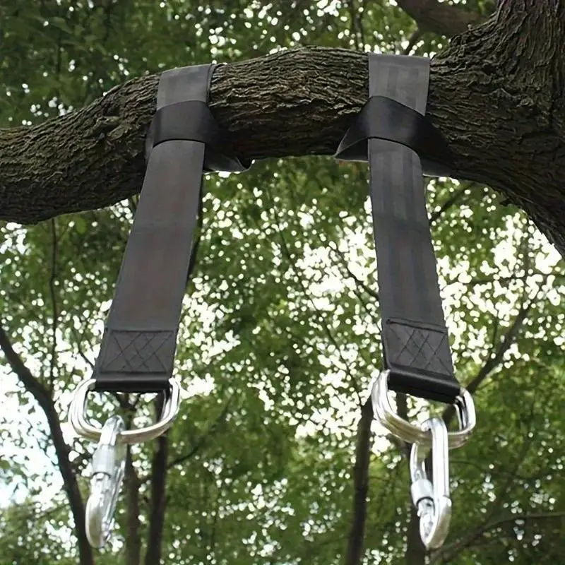 Hochbelastbare Nylon-Schaukelseil-Gurte, Outdoor-Hängematten-Aufhängeset mit Karabinern, Verstellbare Baumschaukel-Verbindungsgurte
