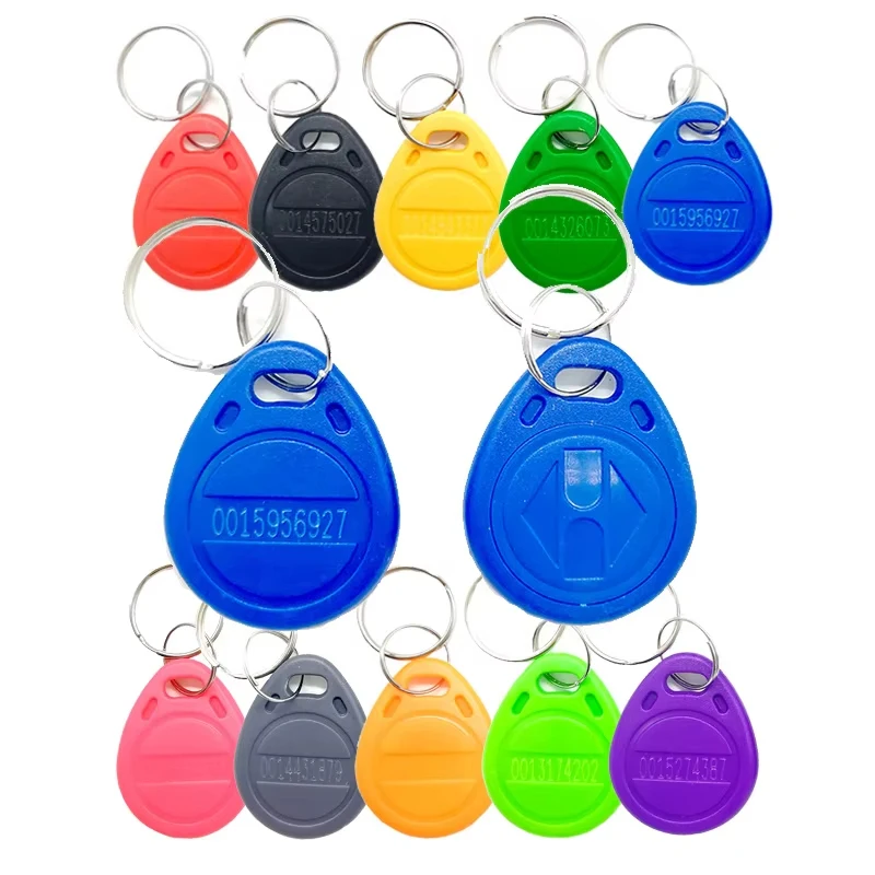 10 stücke/20 stücke 125 KHz Steuer Keyfobs Wiederbeschreibbare Duplizieren Tag 5200 Proximity Kopie Zugang Karte ID Token Ring RFID Cloner Schlüsselbund Image