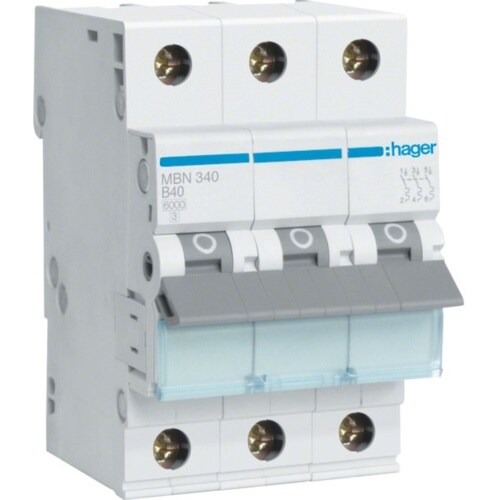 Hager LS-Schalter 3polig, B-40A, 6kA Image