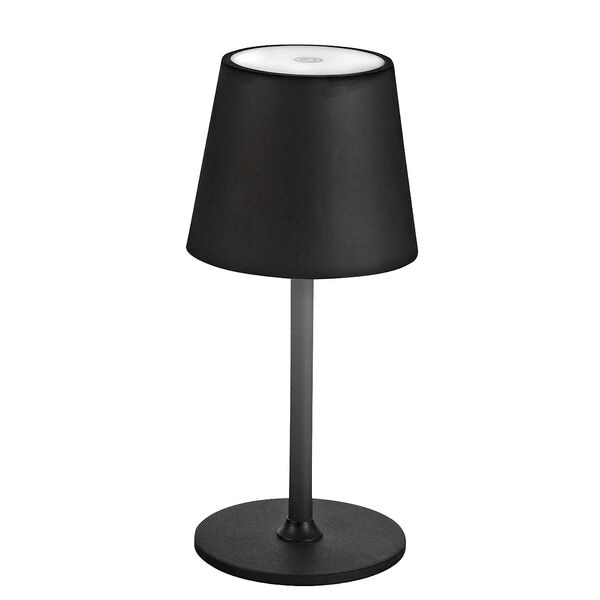 idena LED-Akku-Tischleuchte schwarz schwarz, 11x37x11 cm