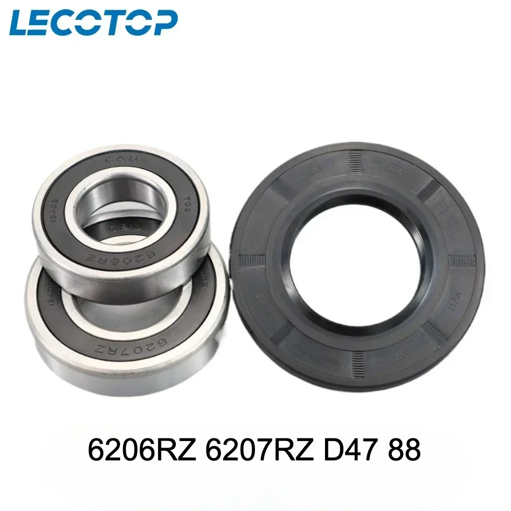 Neue 6206RZ 6207RZ D42 D47 Lager Kit Mit Öl Dichtung Für Waschmaschine Waschmaschine Ersatzteile