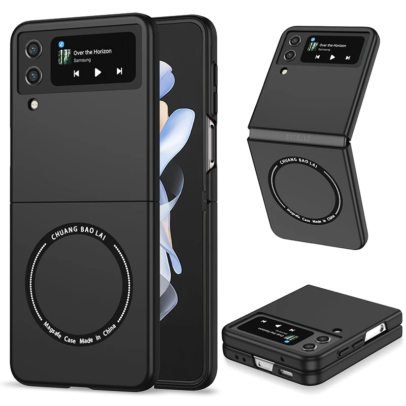 Magnetische kabellose Ladehülle für Galaxy Z Flip 3 4 5, Magsafe-Hülle, stoßfeste Anti-Fingerabdruck-Schutzhülle Image