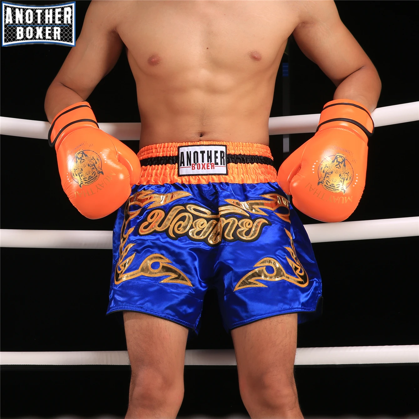 Gladiator Boxshorts Blau Muay Thai Hosen Kampf-Kickboxhosen für Männer Frauen Kinder Gym BJJ MMA Training Sportbekleidung Image
