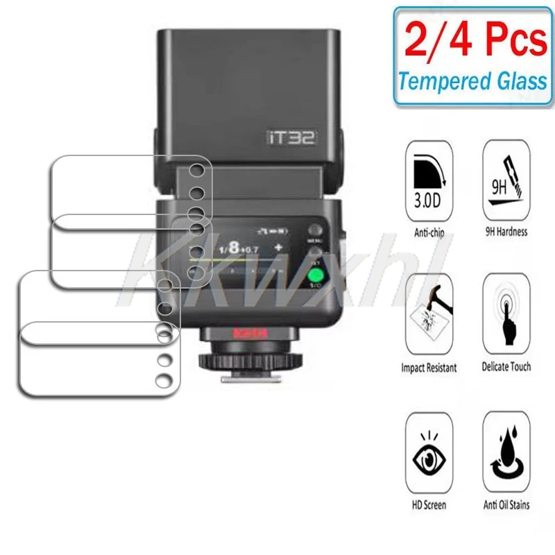 2-4PCS 9H HD Gehärtetem Glas Für Godox iT32 AUF GodoxiT32 Kamera Flash Touchscreen Screen Protector abdeckung Film Image
