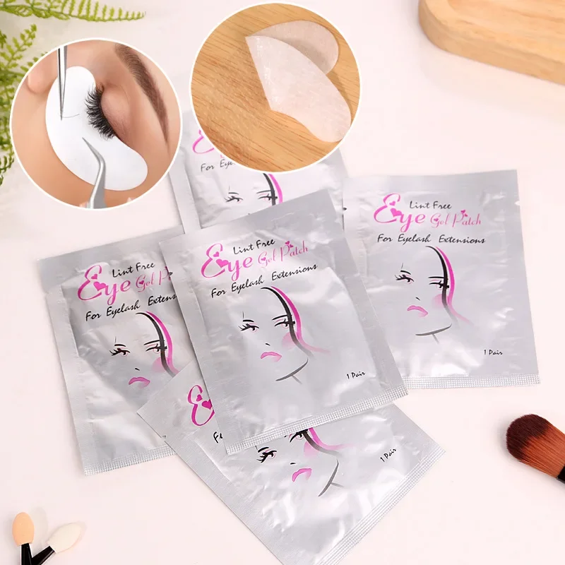50 Paar Wimpernpads für Wimpernverlängerung, Hydrogel-Gel-Patches, Unter-Augen-Pads für Wimpernverlängerung, Aufkleber, Make-up-Werkzeuge Image