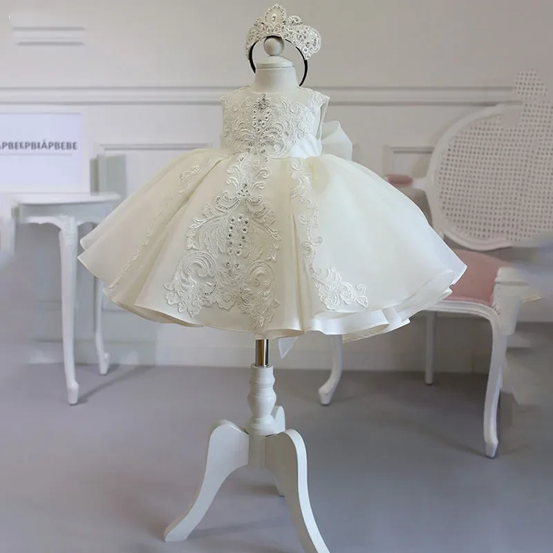 Mädchen Hochzeit Party Kleid Kinder Kleidung 2025, Sommer Baby Kleid Für Mädchen 1 Jahr Geburtstag Taufe Tutu Kleider Prinzessin Kleinkind Image