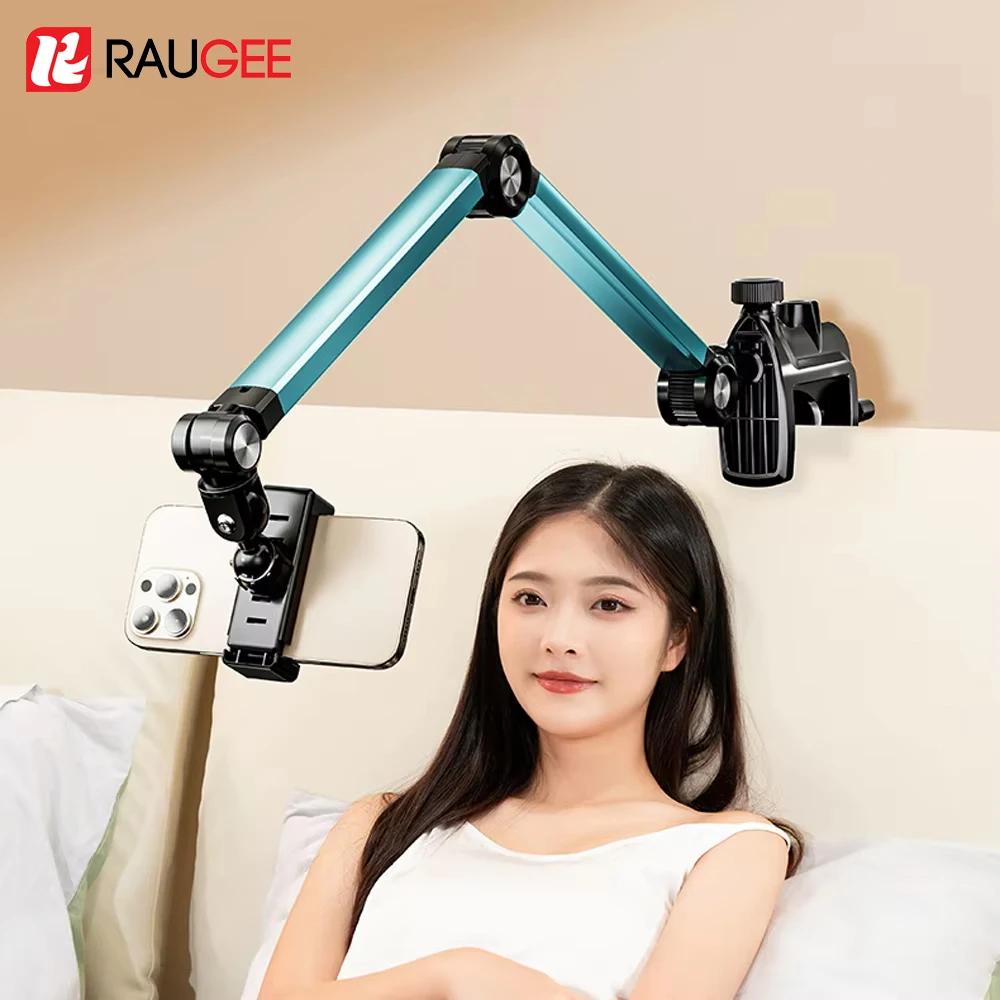 Tragbarer Handyhalter für Bett und Schreibtisch, Flexibler Multifunktions-Handyständer mit Verstellbarem Winkel für Live-Streaming Image