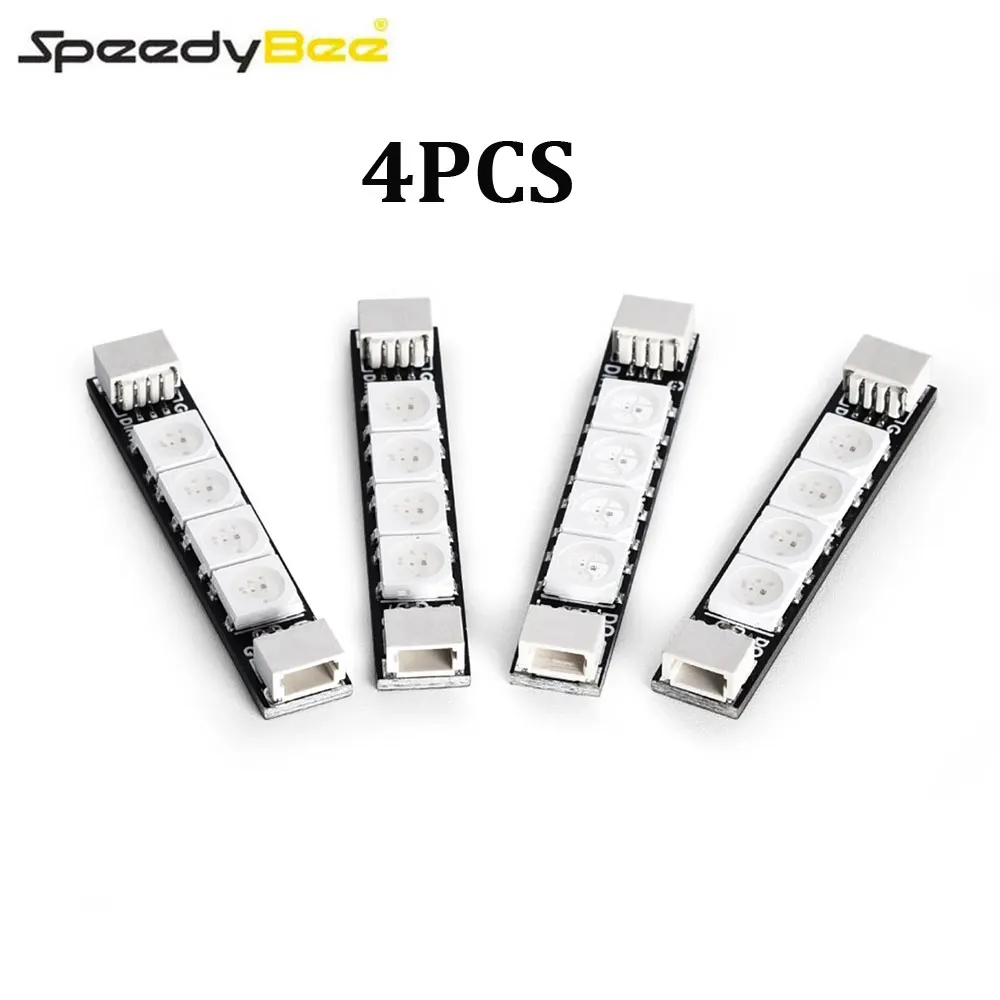 4PCS SpeedyBee Programmierbare 2812 Arm LED Licht Armlight 5V RGB Für RC FPV Racing Freestyle Whoop Drone quadcopter Runcam Image