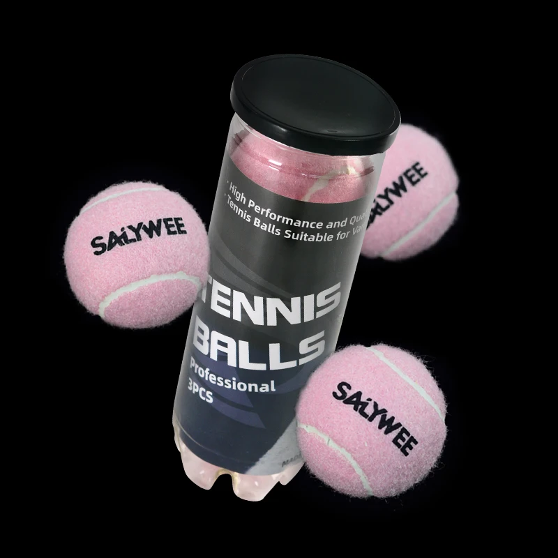 SALYWEE 3 Hochelastische Tennisbälle, Langlebiger Gummi, Trainings-/Drucklose Bälle, Glatte Oberfläche, Für Innen und Außen, Hundefreundlich Image
