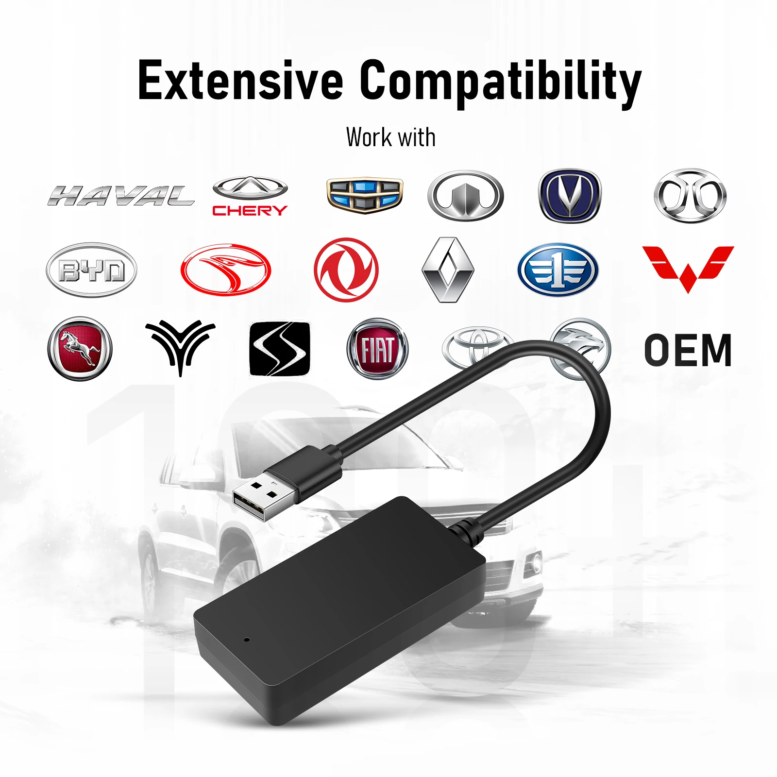 2-in-1 Wireless CarPlay und Android Auto, Carbitlink Easylink Easy Connection zu Wireless CarPlay Android Auto Adapter Image