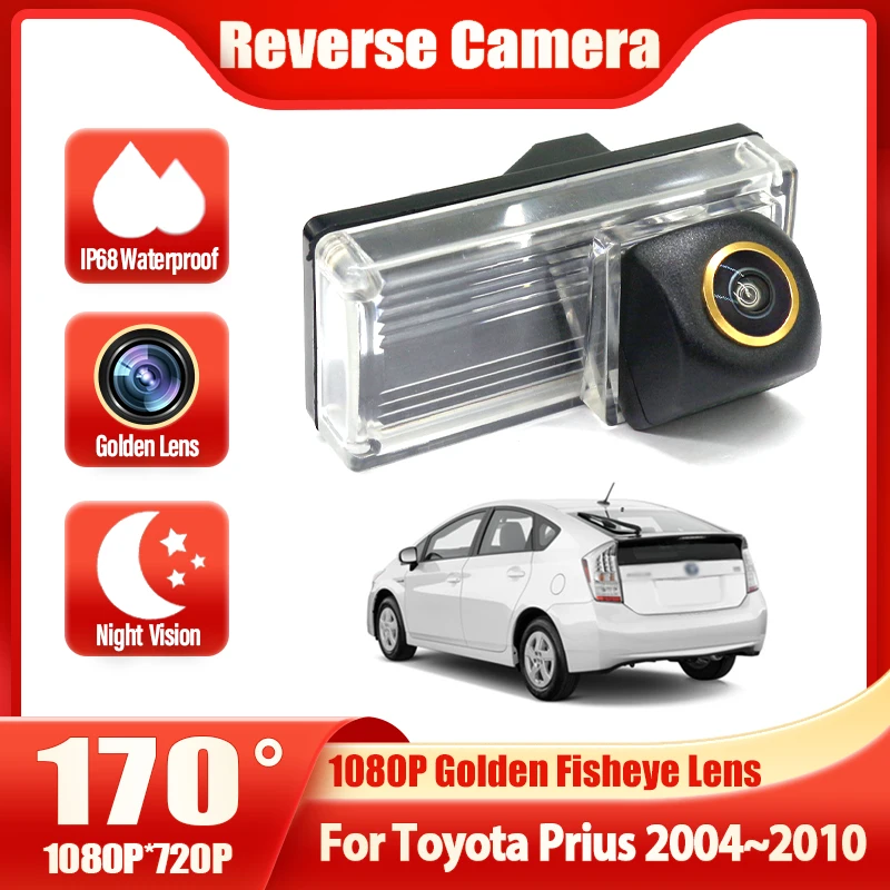 Hinten Kamera Für Toyota Prius 2004 2005 2006 2007 2008 2009 2010 CCD Nachtsicht Backup kennzeichen kamera Goldene Fisheye objektiv Image