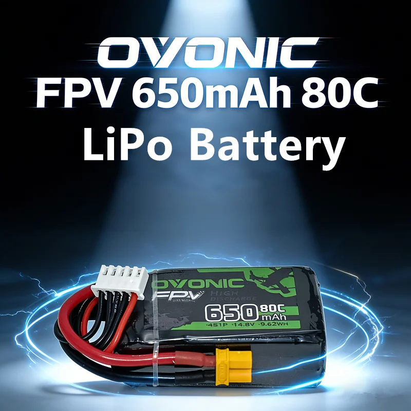 Original 80C 650mAh 14,8V LiPo-Akku für RC-Helikopter Quadcopter FPV Racing Drohnenteile 4S-Akku mit XT30-Stecker Image