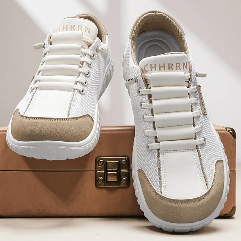 Herrenschuhe, breite Barfußschuhe für Herren, Loafer, flache Schuhe, atmungsaktiv, bequem, zum Hineinschlüpfen, Freizeitschuhe, Wanderschuhe, Größe 39–45