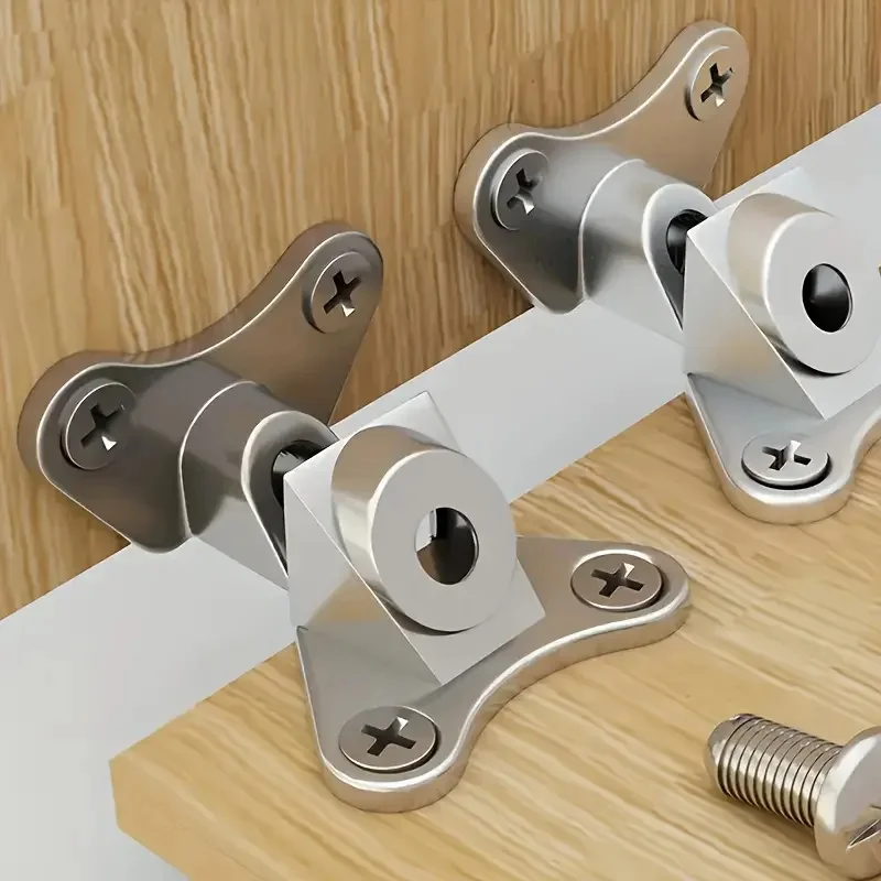 30 Stück (6 Halterungen und 24 Schrauben) Schmetterlings-Eckhalterung aus Zinklegierung, abnehmbare Eckhalterung, mit Schrauben – Stützverbinder Image