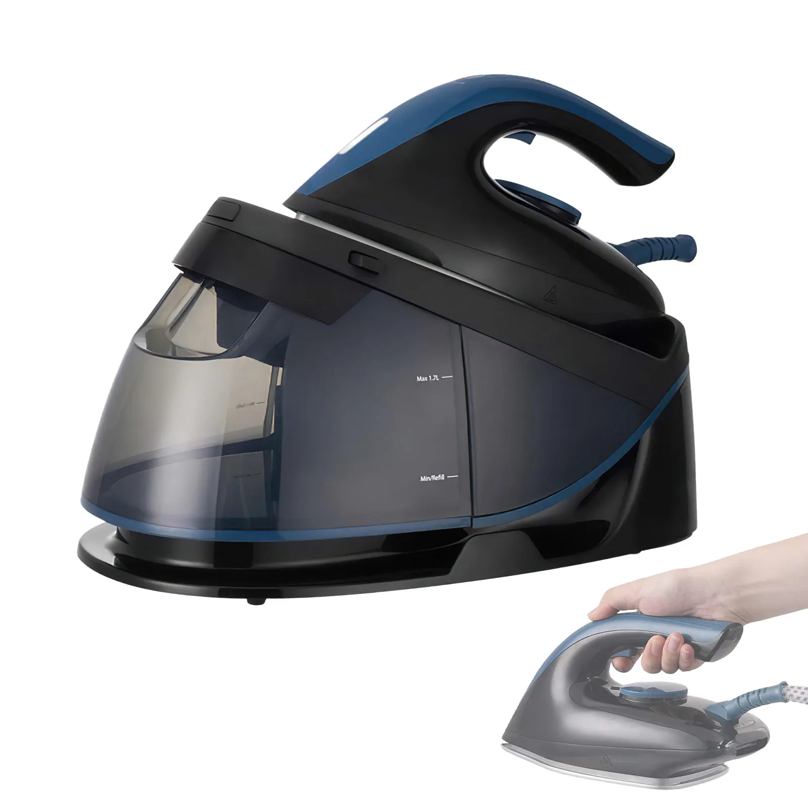Fer à repasser électrique portable 2200W, mini-défroisseur vapeur pour vêtements, fer à repasser avec semelle en céramique réglable pour le repassage