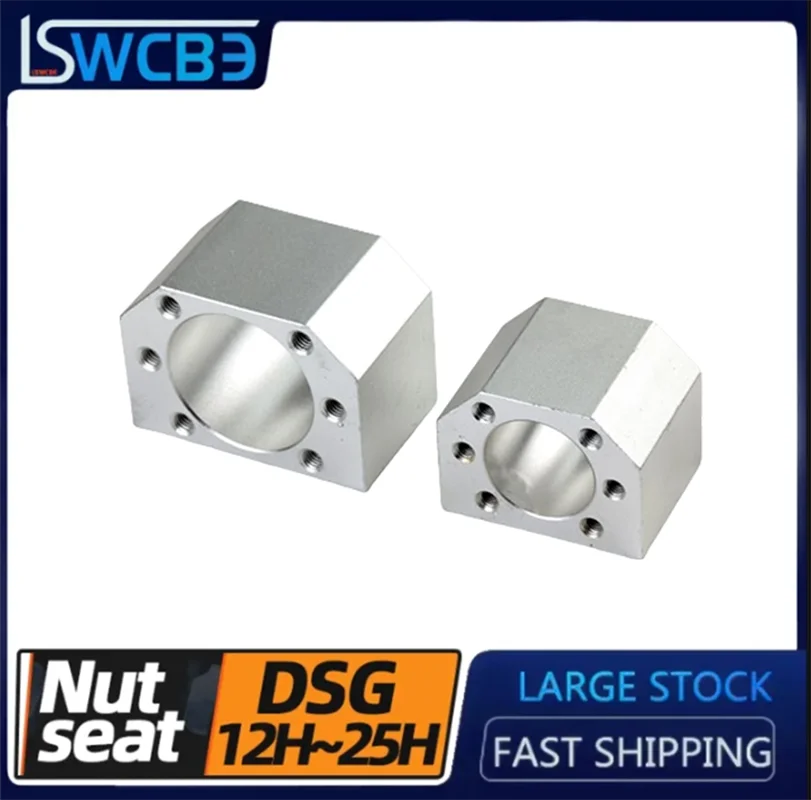 Nussförmige Sitzklemme aus Aluminiumlegierung für DSG12H, DSG16H, DSG20H, DSG25H, DSG32H, DSG40H, geeignet für Kugelgewindetrieb Image