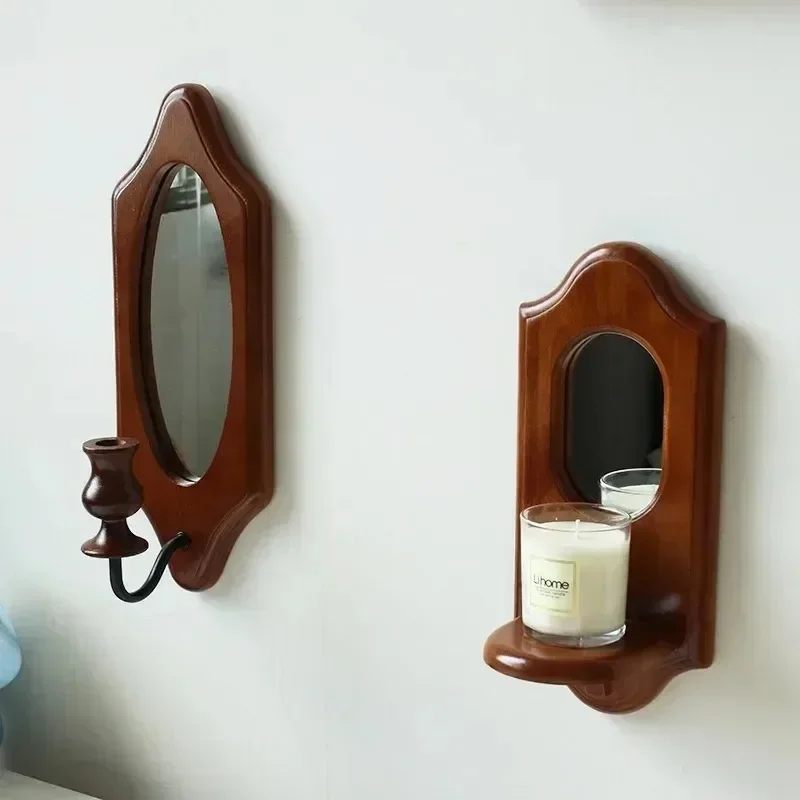 Neue Vintage Massivholz Retro Spiegel Schlafzimmer Veranda Dekorative Spiegel Badezimmer Wohnzimmer Einrichtung Spiegel Wand Wohnkultur