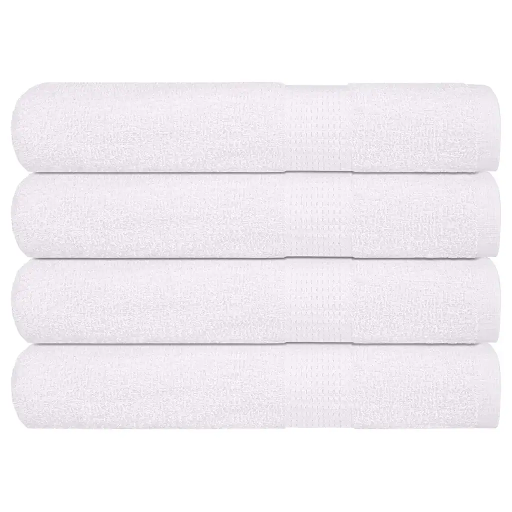 FROGN Saunatücher 4er-Set Weiß 80x200 cm 360 g/m² Einfarbige Handtuchsets für Zuhause, Bad, Weich, Dick, Saugfähig für Gesicht, Fitness, Spa