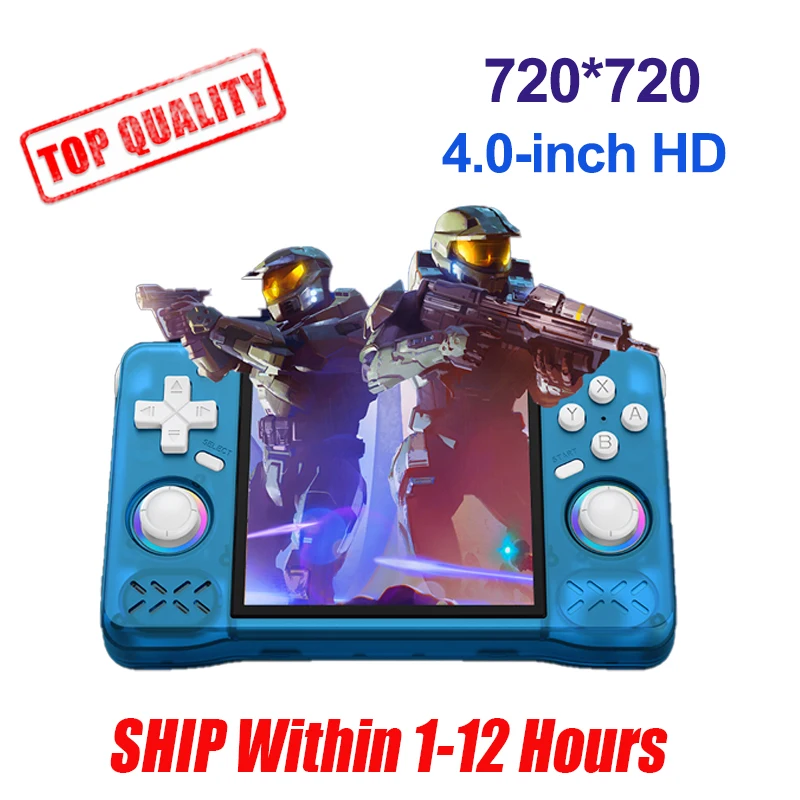 Open Souce XF40H Retro Handheld-Spielekonsole Linux 4.0 IPS-Bildschirm unterstützt WiFi Glowing Rocker Tragbarer Pocket-Videospiel-Player