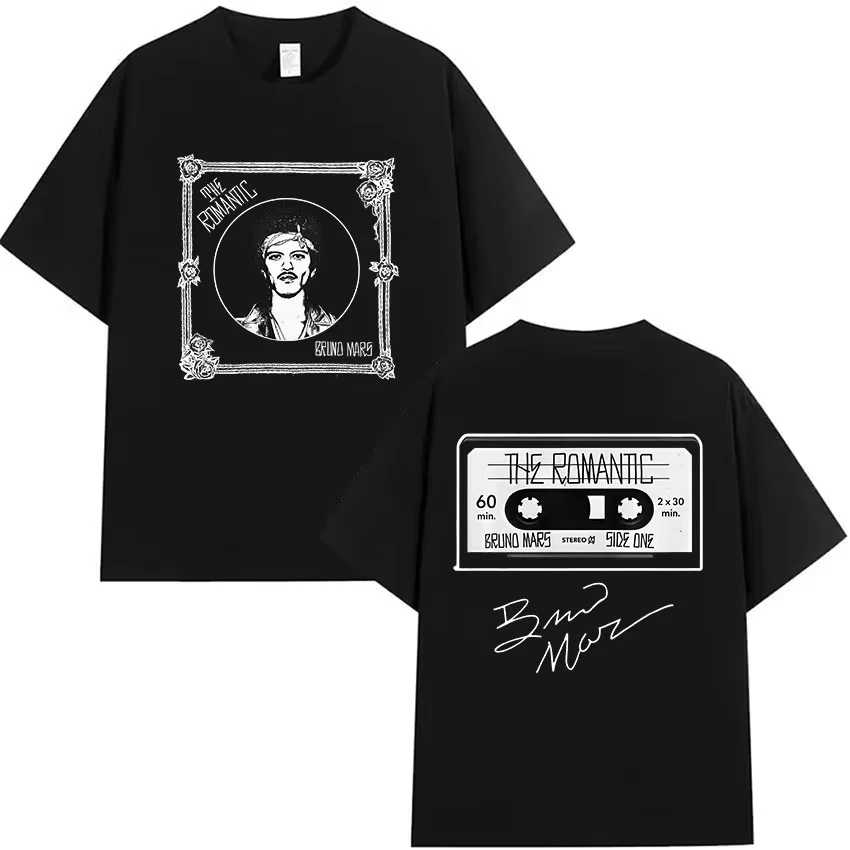 Bruno Mars "Romantic Journey" 2026 Edition Bedrucktes T-Shirt - Herren Casual Mode Baumwoll-Kurzarm-T-Shirt