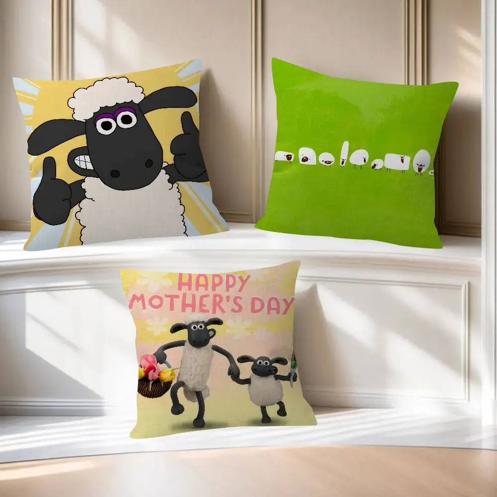 Kissenbezug-Design, Kissenbezug, Dekoration, Feiertagsdekoration, S-ShaunS-the Cute S-sheep-p Image