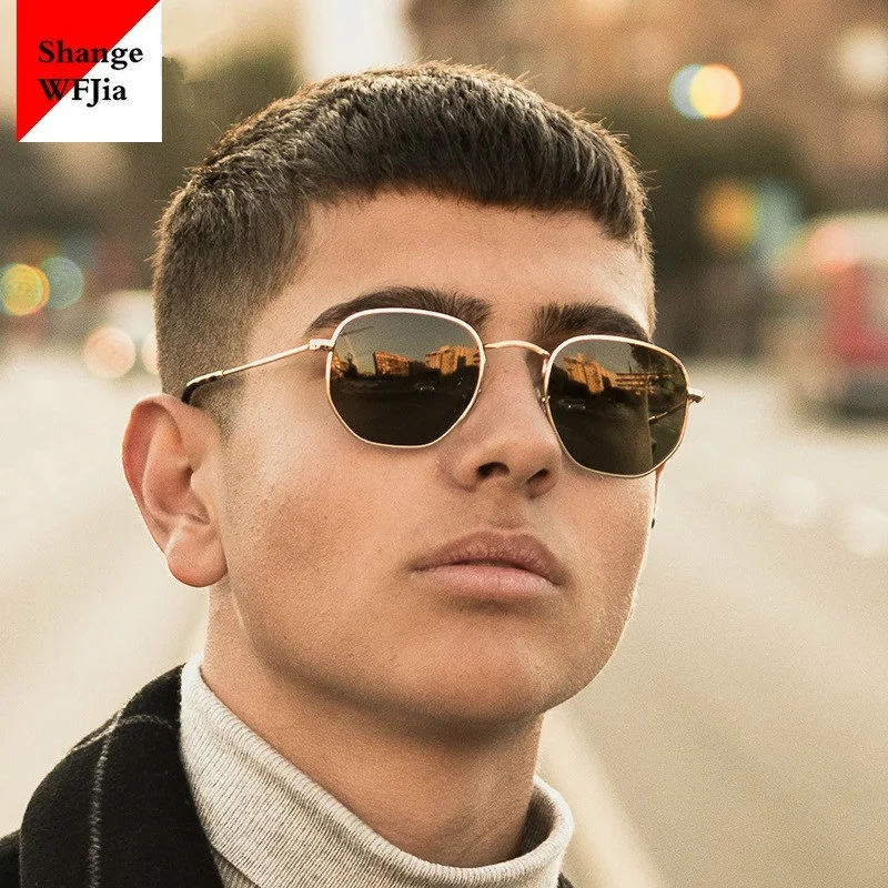 2024 männer Hexagon Sonnenbrille Männer Frauen Marke Driving Shades Männliche Sonnenbrille Für männer Gläser Gafas De sol UV400 Image