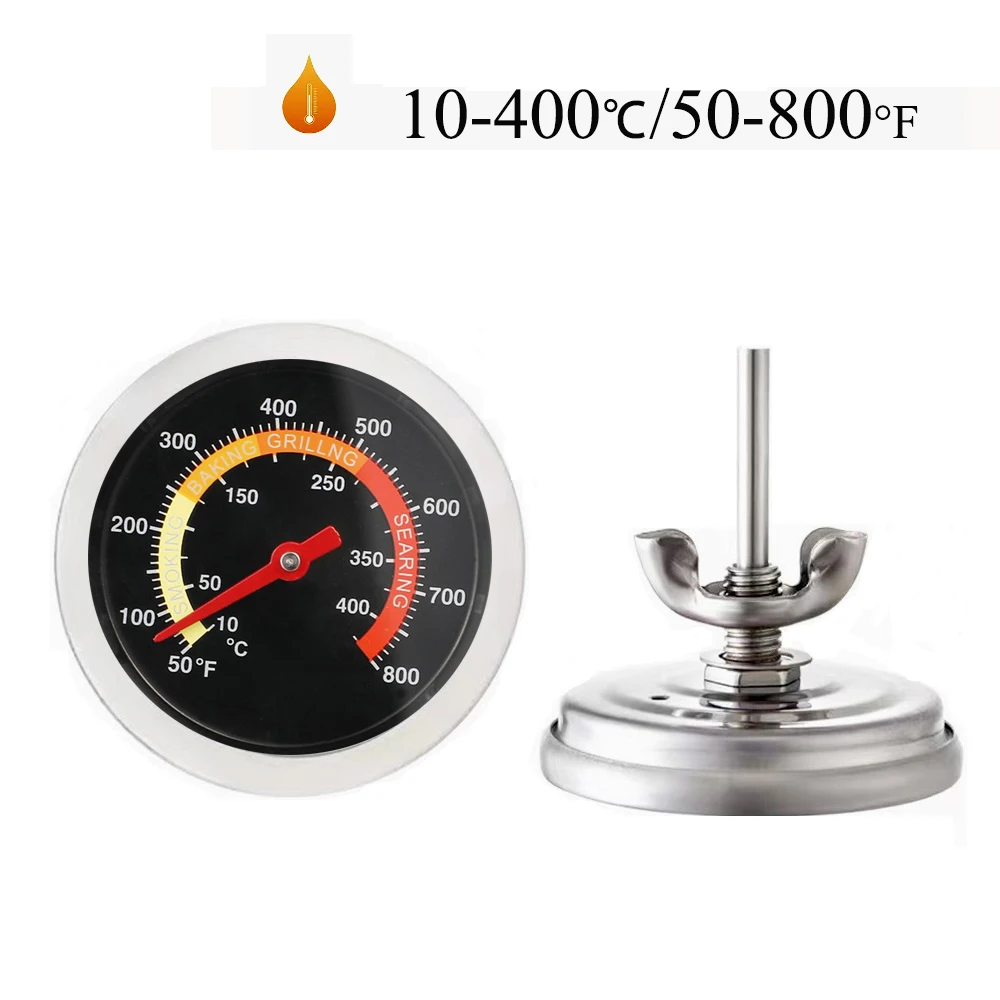 52mm 10 ℃ -400 ℃ Küchenthermometer für Fleisch und Lebensmittel mit Sonde für Ofen, BBQ und Grill Image