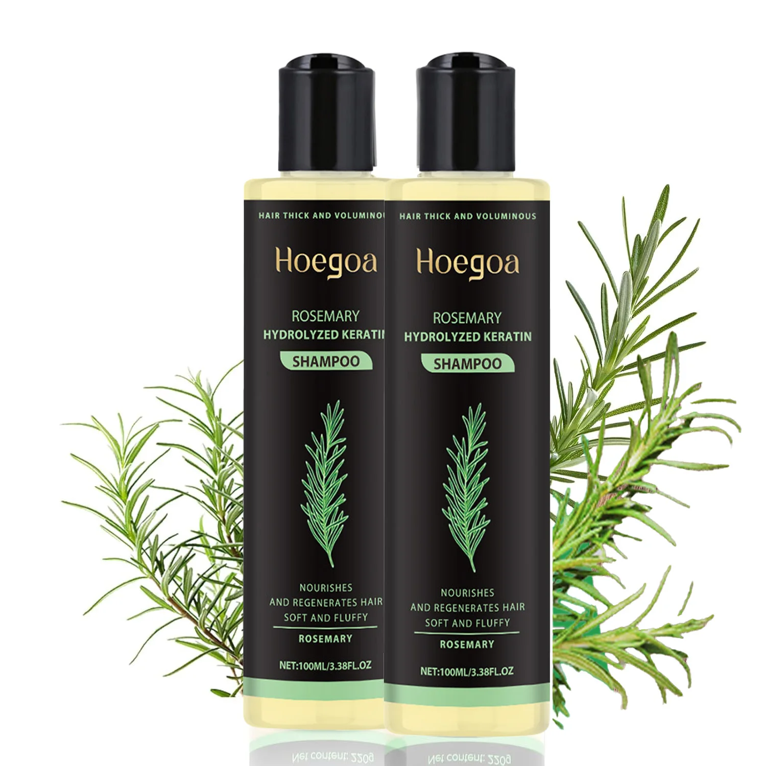Natürliches Rosmarin-Haarshampoo, 100 ml, reduziert Haarausfall, saubere Schuppen, nährt, befeuchtet die Kopfhaut, Haarpflegeprodukt Image
