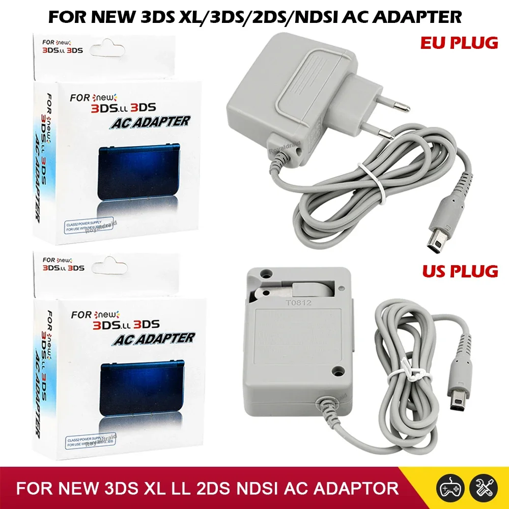 NEUES EU-US-Stecker-Ladegerät AC-Adapter 100V-240V für NEW 3DS XL LL Netzteil für DSi DSi XL 2DS 3DS 3DS XL Spielkonsole Image