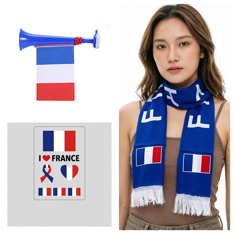 2PCS World Soccer Match 2026 More Accessories Sportswear Football Soccer French Soccer Fan Football Kid's Adults' Unisex Outdoor Match Dress Up