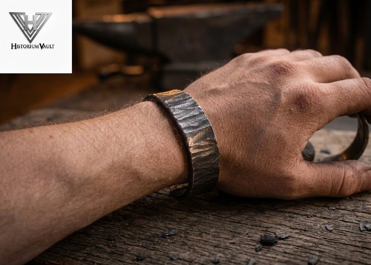 Bracciale in acciaio forgiato a mano - Vichingo, Celtico, bracciale da uomo - bracciale da donna - bracciale da polso - Gioielli medievali unisex
