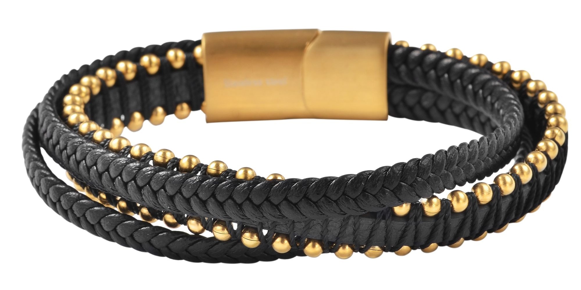 Armband ADELIA´S "Unisex Armband – Lederarmband aus Leder 23 cm", schwarz, Armbänder, Damen, 23cm, Leder, Armband, Geschenkidee: zeitlos und vielseitig