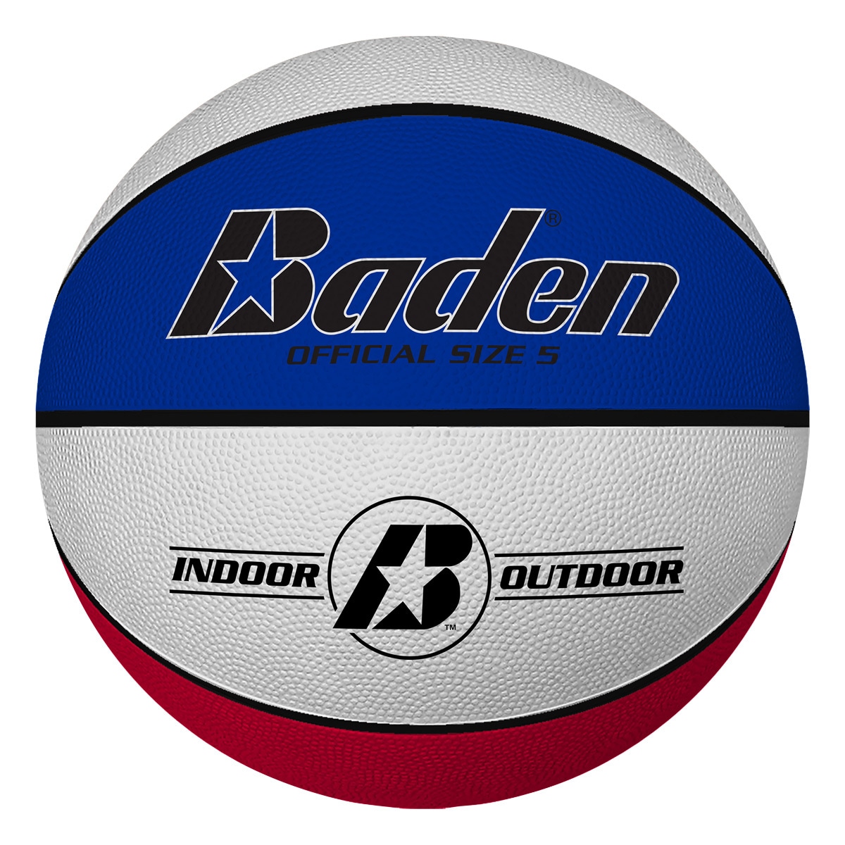 Basketball KEMPA "Basketball Baden Basic" Gr. 7, weiß (weiß, rot, royal), Bälle, Herren, 7