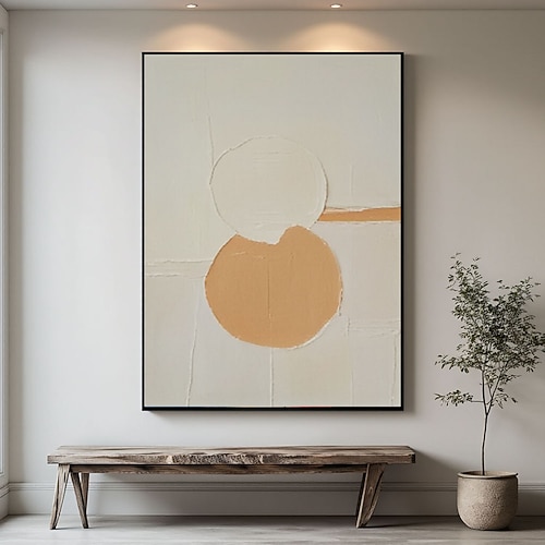 Handgefertigte Wabi-Sabi-Wandkunst, japanische abstrakte Wandkunst in neutralen Beigetönen, abstrakte Kunst, minimalistische Malerei, moderne Wanddekoration Image