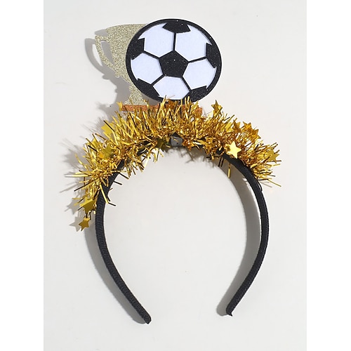Statement-Stirnband aus Polyester für Damen, extragroß, auffälliges Design mit mehreren Nationalflaggen, perfekt zum Anfeuern bei Fußballspielen, zur Unterstützung der Fans und für den sportlichen Alltag. Image